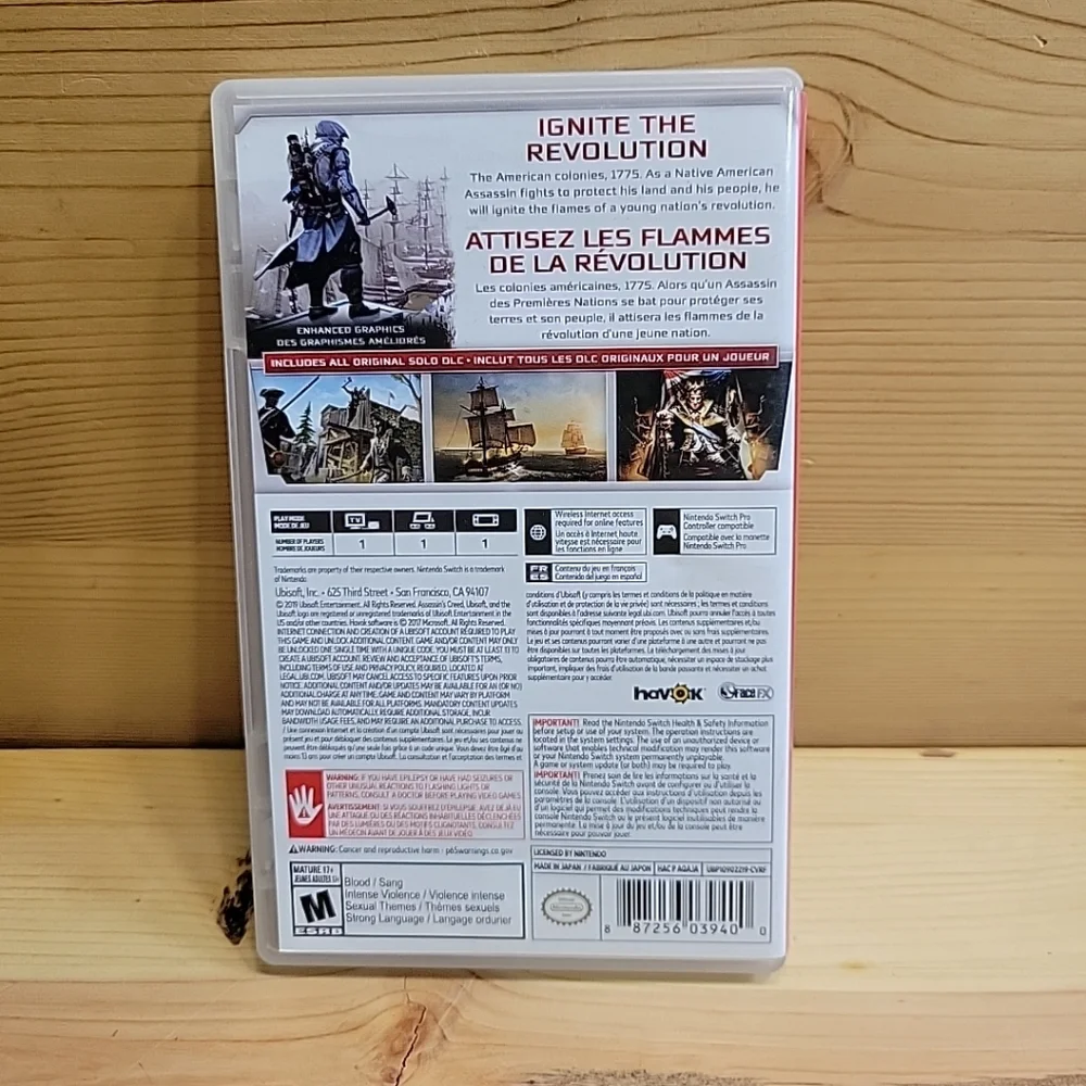 Assassin's Creed III Remastered for Nintendo Switch